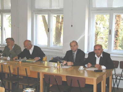 S desna na lijevo: prof.dr.sc. Pero Marijanovi, prof.dr.sc. Vojo Viekruna, prof.dr.sc. Zlatko Langof i prof.dr.sc. Tomislav Ivankovi 